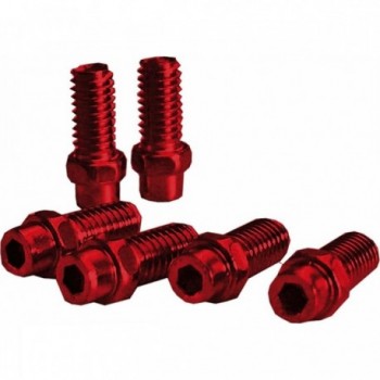 Kit de Pines de Pedal Freerider 4mm en Aluminio Rojo - 40 Piezas Exustar - 1