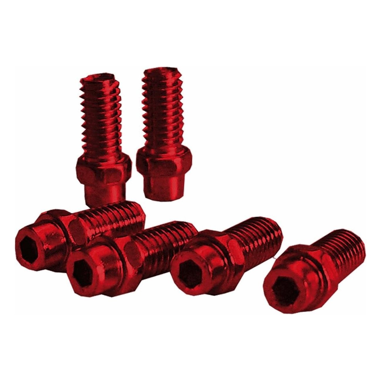 Kit de Pines de Pedal Freerider 4mm en Aluminio Rojo - 40 Piezas Exustar - 1