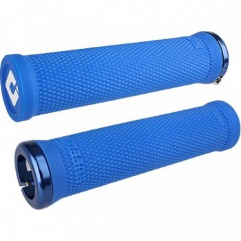 Odi Grips Ruffian V2.1 Lock-On Blue with Clamps, 135 mm for BMX and MTB - 1