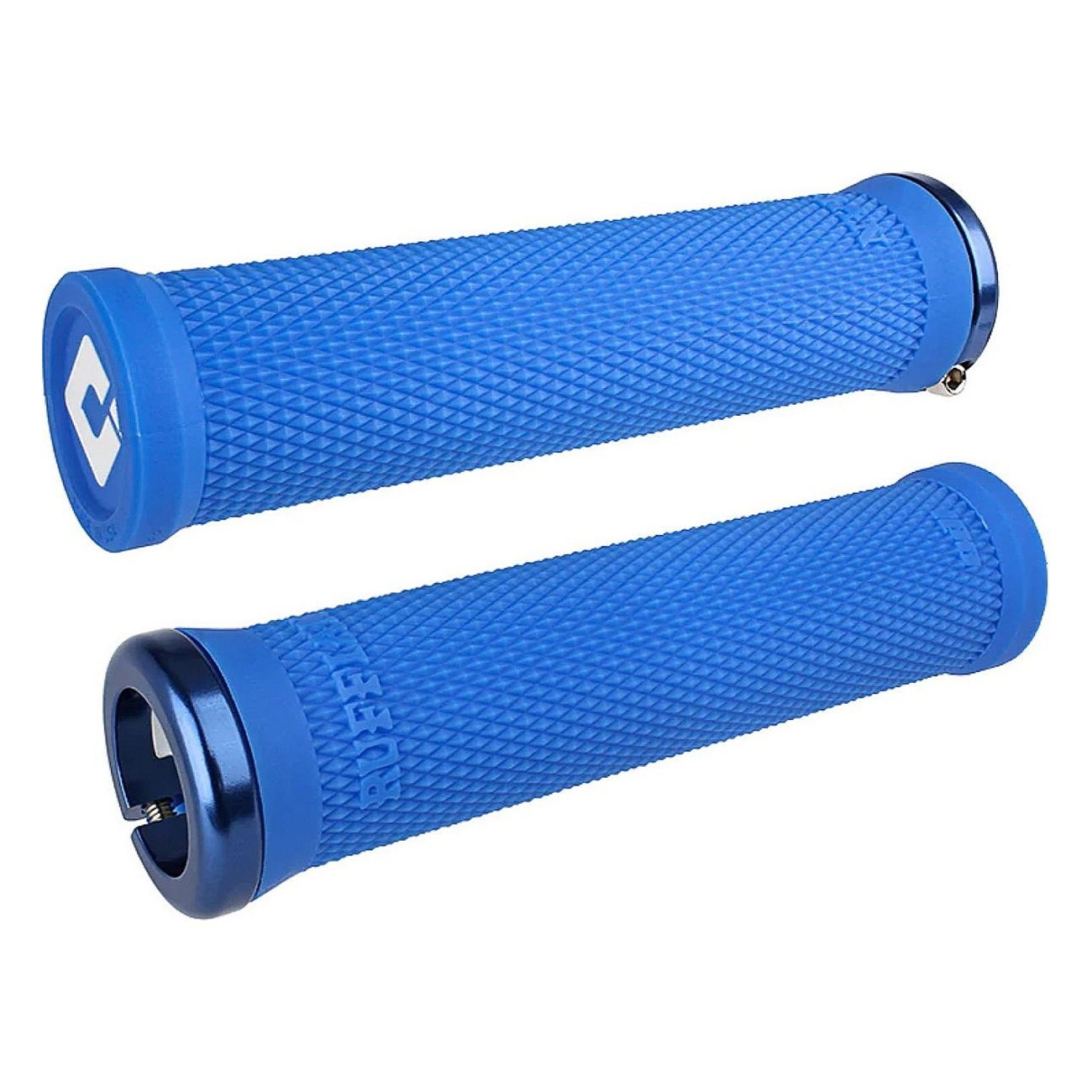 Odi Grips Ruffian V2.1 Lock-On Blue with Clamps, 135 mm for BMX and MTB - 1