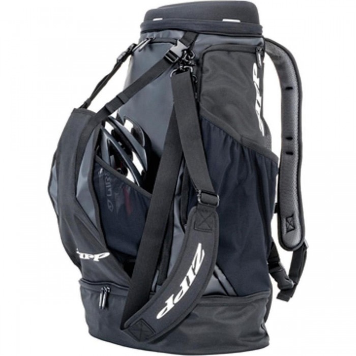 Sac Transition 1 Gear avec Bandoulière - Imperméable, 56 Litres, Noir/Gris, Polyvalent comme Sac à Dos ou Sac de Sport - 1