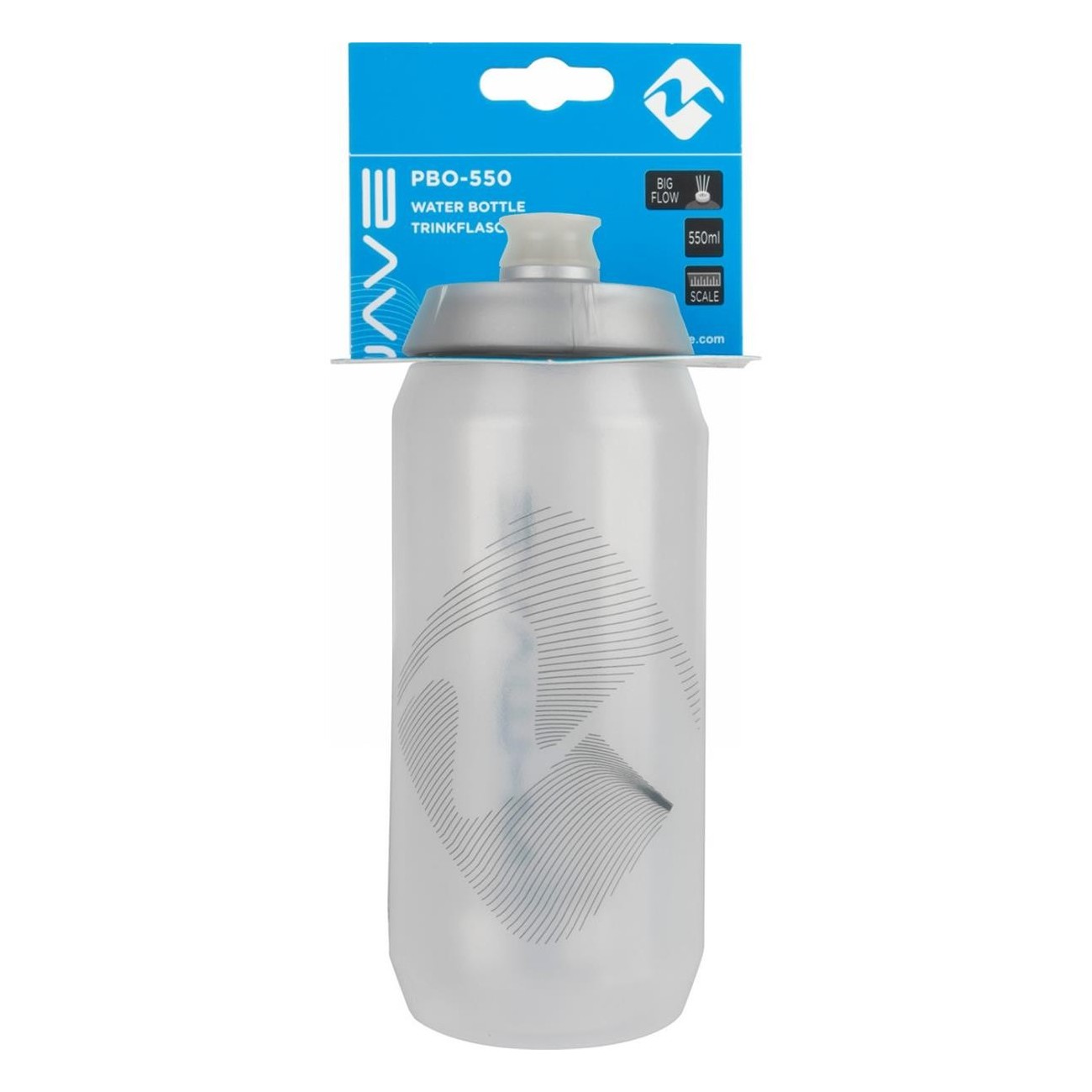 M-Wave PBO 550 ml Transparent and Silver Plastic Water Bottle - 4