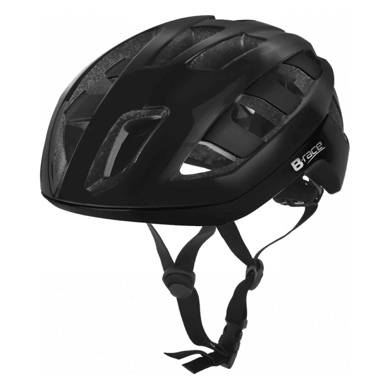 Skiron Matte Black Helmet 58-62 cm for Road and Gravel Cycling - Double In-Mold - 1