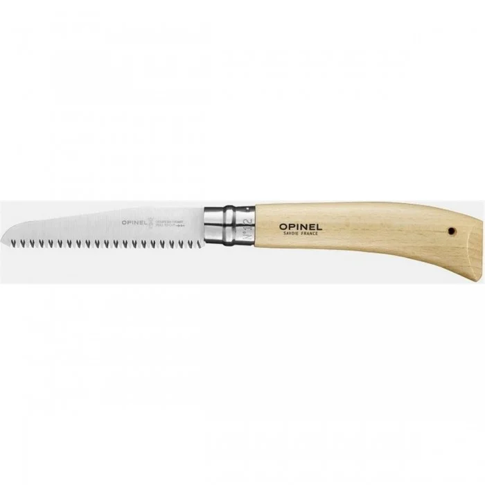 Opinel Pocket Saw N.12 for Gardening with Carbon Steel Blade and Beech Handle - 1