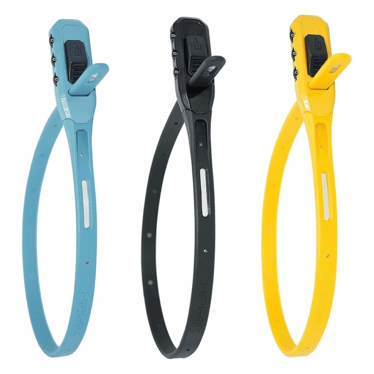 Yellow Cable Lock with 3-Digit Combination - 430mm, Security & Durability - 3