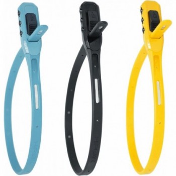 Yellow Cable Lock with 3-Digit Combination - 430mm, Security & Durability - 4