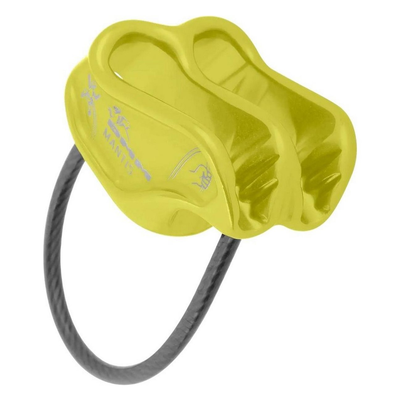 Dispositivo di Assicurazione e Discesa Mantis Super Leggero 45g, Colore Lime - Ideale per Arrampicata - 1 - Assicuratori e disce