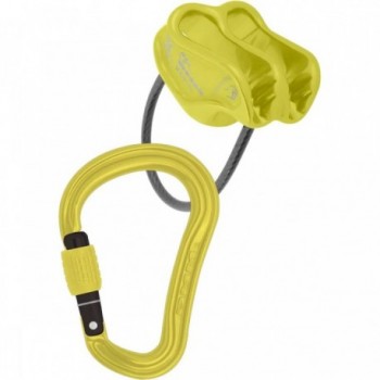 Dispositivo di Assicurazione e Discesa Mantis Super Leggero 45g, Colore Lime - Ideale per Arrampicata - 2 - Assicuratori e disce