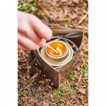 Complete Triangle Stove SB Set with Spirit Burner - Versatile for Outdoor Adventures - 4