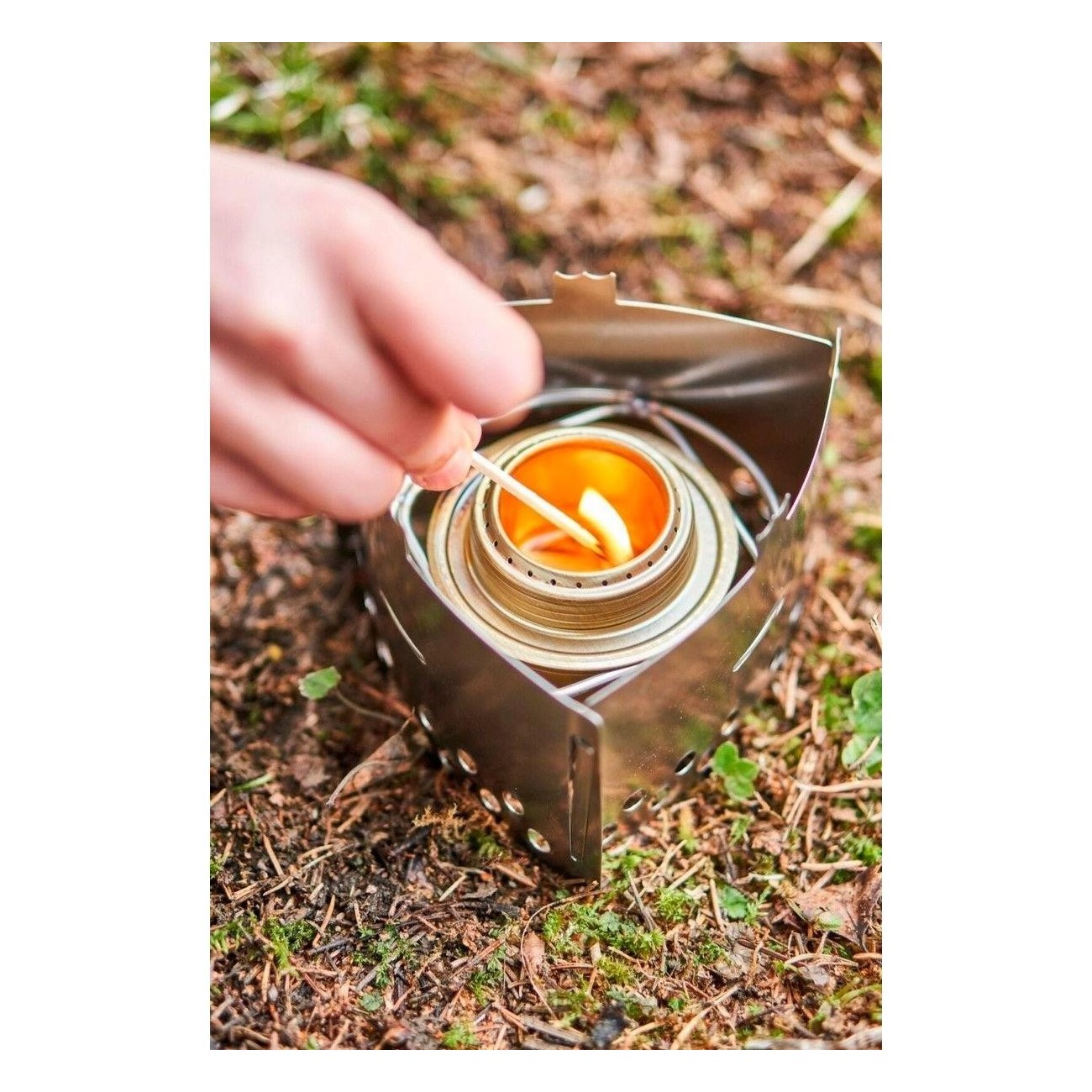 Complete Triangle Stove SB Set with Spirit Burner - Versatile for Outdoor Adventures - 4