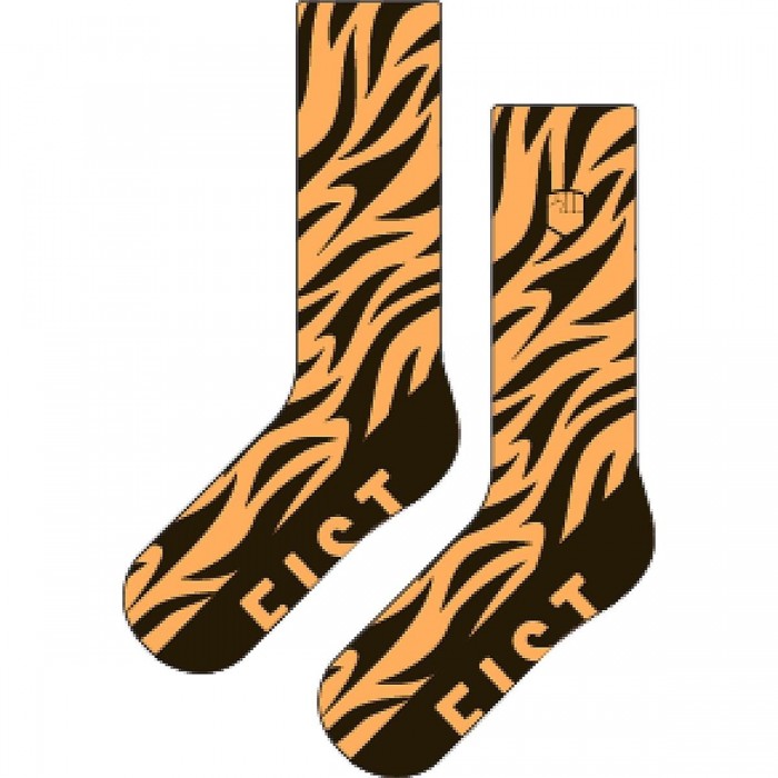 Fist Tiger Socks Orange and Black Size S-M (36-39) - Comfort and Style - 1