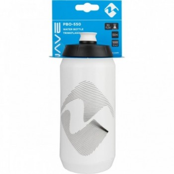 Borraccia M-WAVE PBO 550 ml in Plastica Bianco/Nero per Bicicletta - 4 - Borracce - 0887539036911