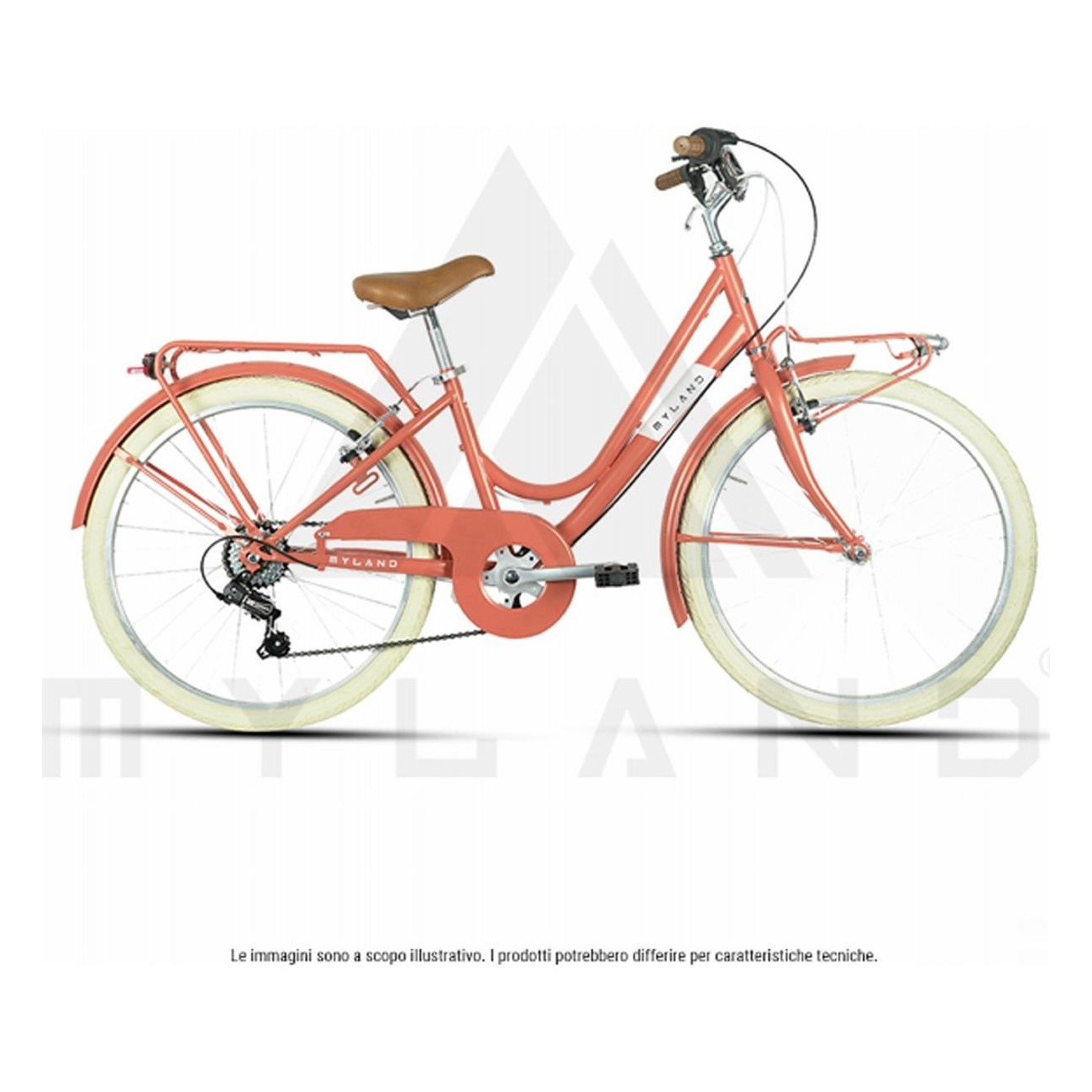 Bicicletta per Bambini 24.1 City 24' 6V Salmone con Cambio Shimano e Telaio in Acciaio Hi-ten - 1 - City - 8059796060103