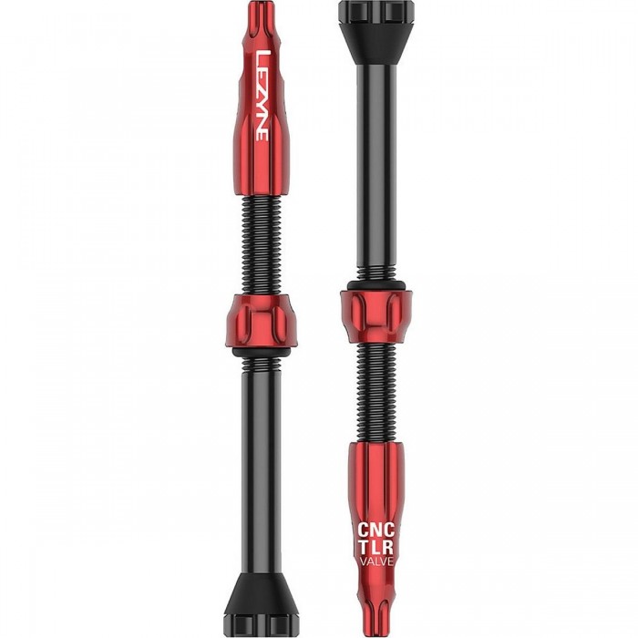 Lezyne CNC 60mm Tubeless Ventil in Rot mit integriertem Kernentferner - 1