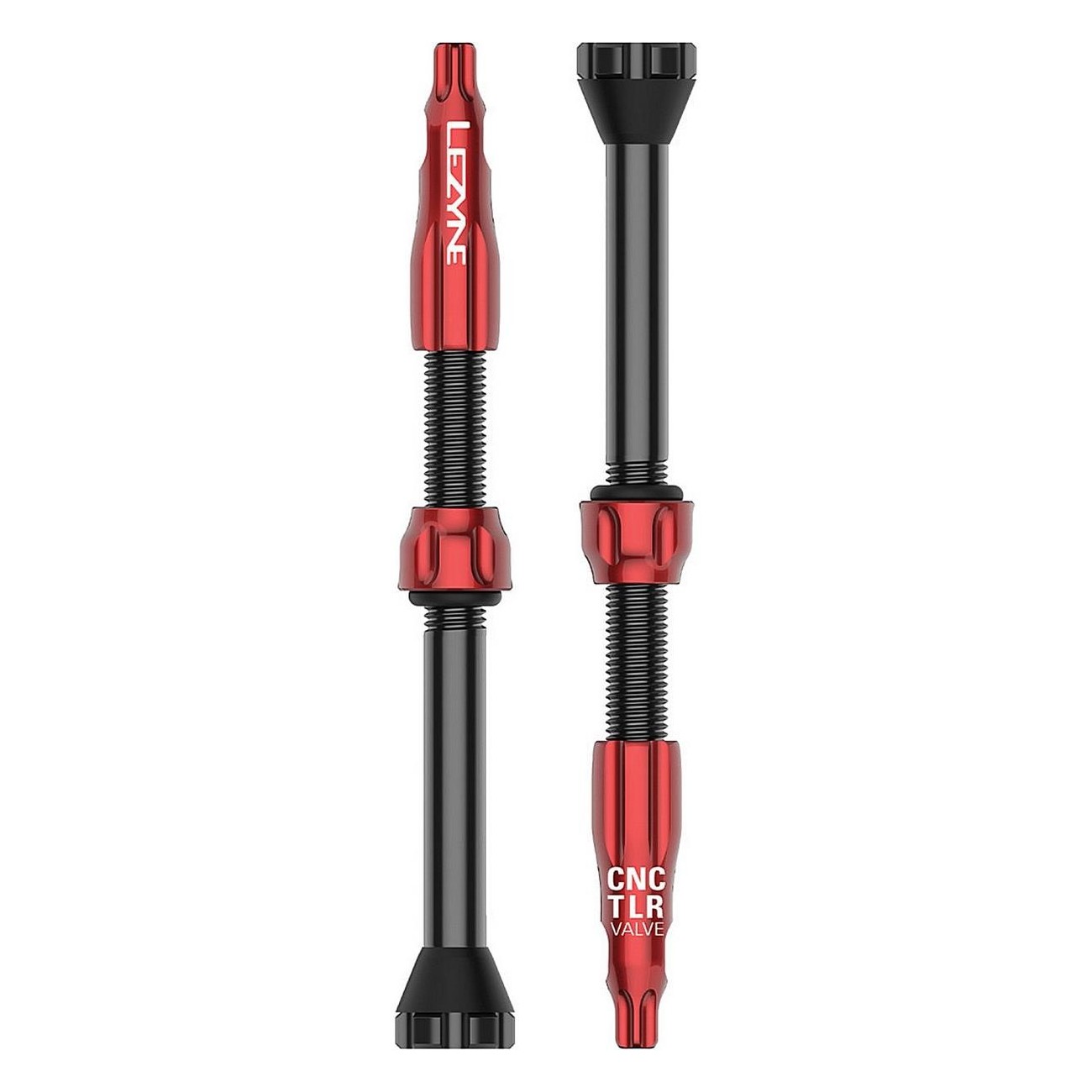 Lezyne CNC 60mm Tubeless Ventil in Rot mit integriertem Kernentferner - 1