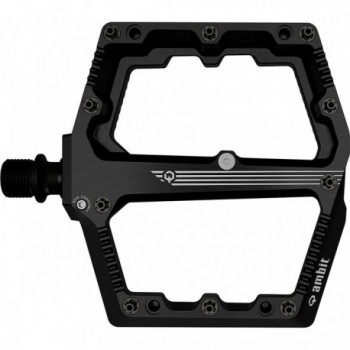 Ambit Enduro Flat Pedals Black with Adjustable Pins, Size Large - 2