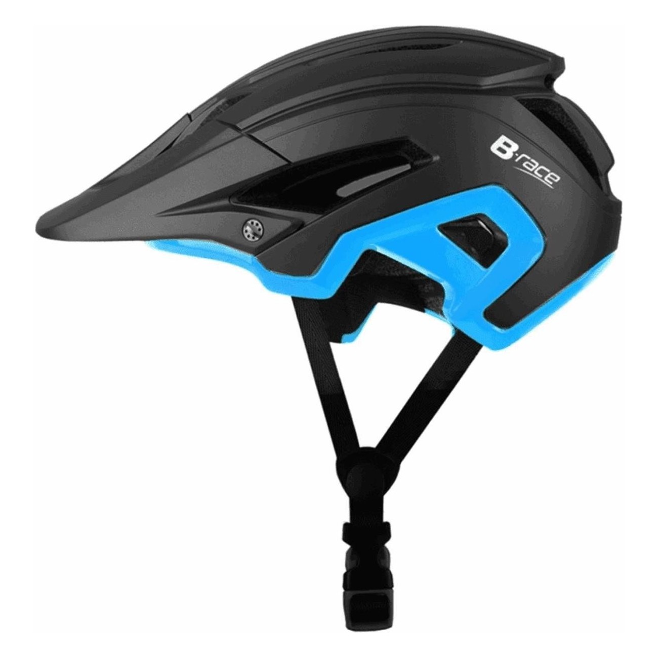 B-Race Stone II In-Mold Helmet Black/Blue Size S/M (54-58 cm) - Sporty Design - 1