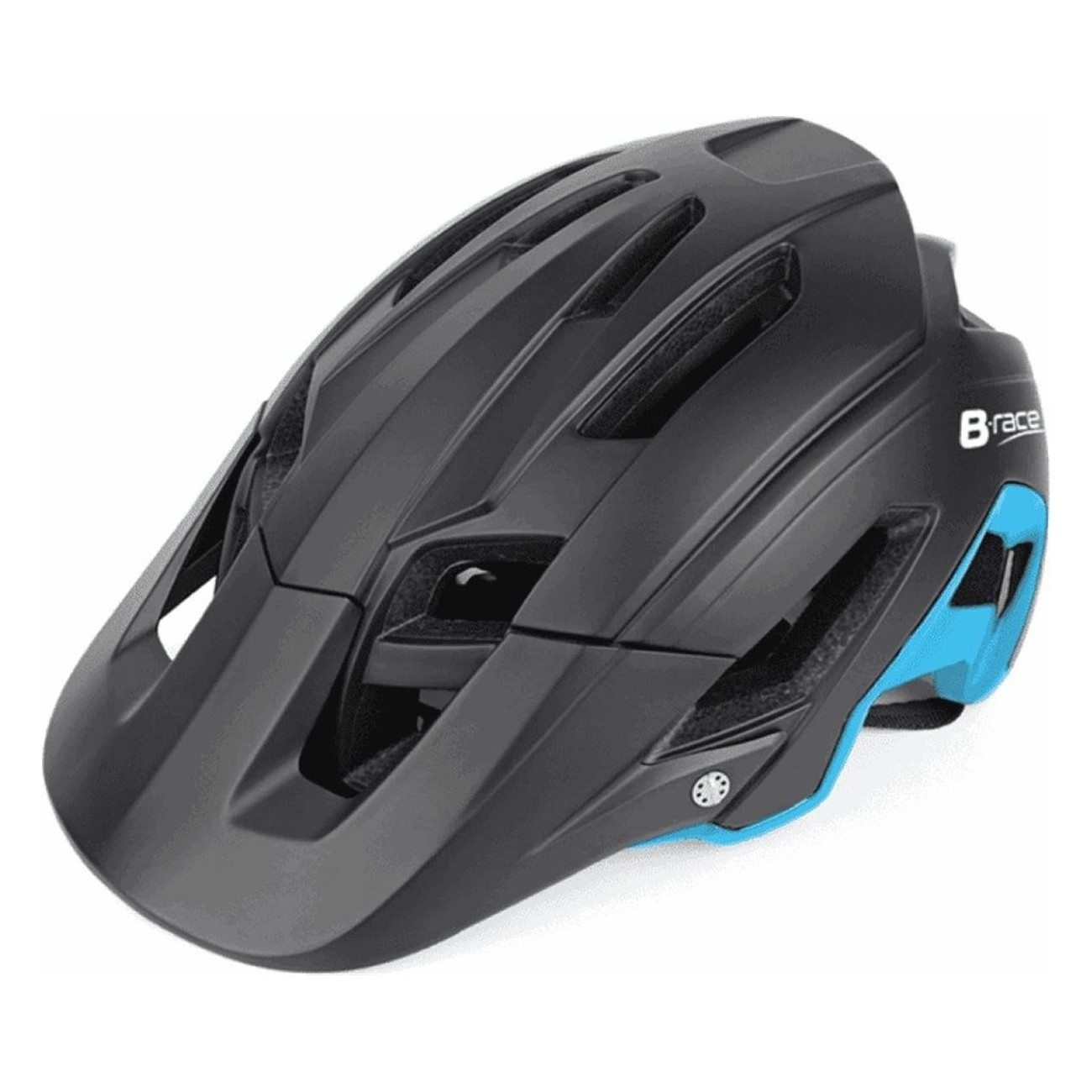 B-Race Stone II In-Mold Helmet Black/Blue Size S/M (54-58 cm) - Sporty Design - 2