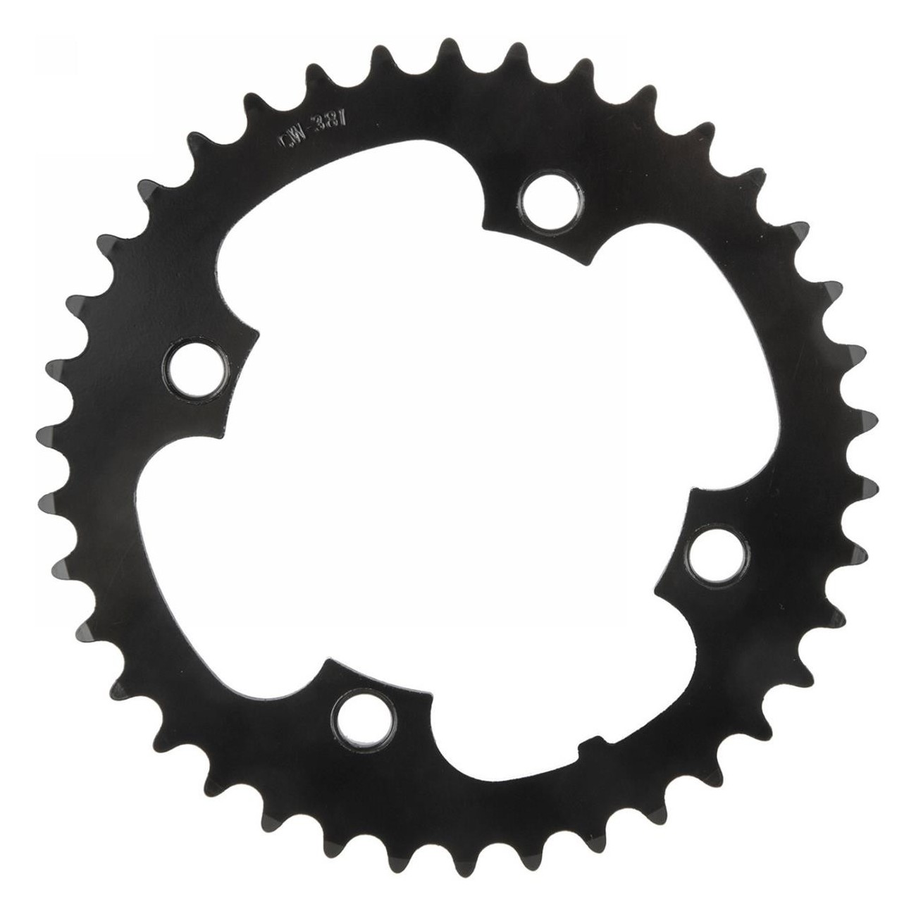 36T Black Steel E-Bike Chainring BCD 104mm by SAMOX - 1