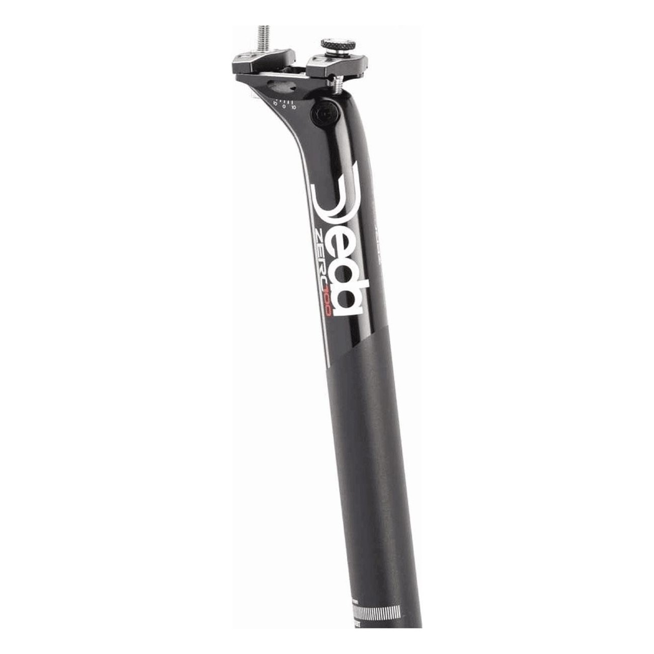 Tige de selle Deda ZERO100 en Aluminium 7050 Noir 27,2x350mm avec Offset 12mm - 1