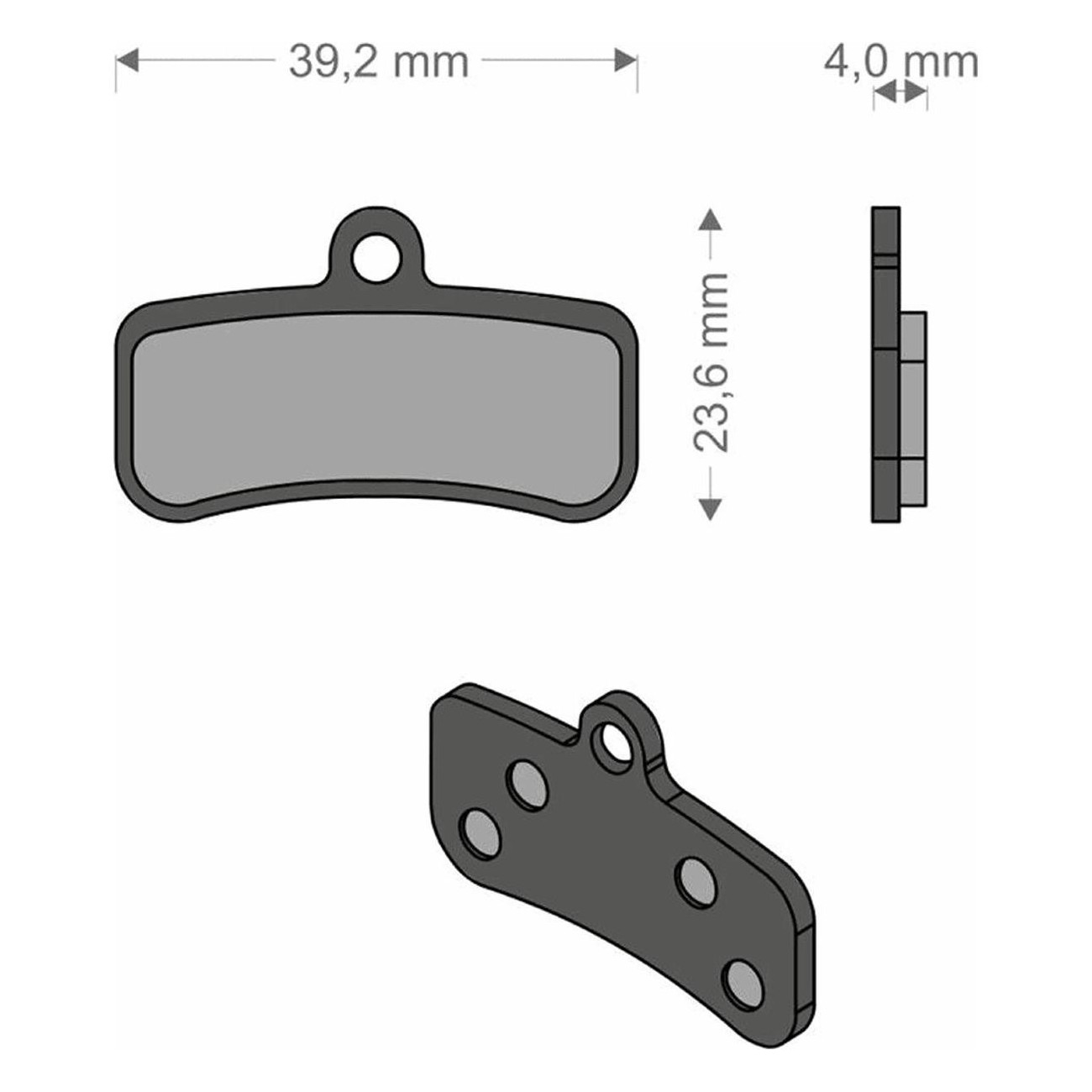 Organic Brake Pads for Shimano XTR XT Saint, TRP and Tektro HD - Brenta - 1