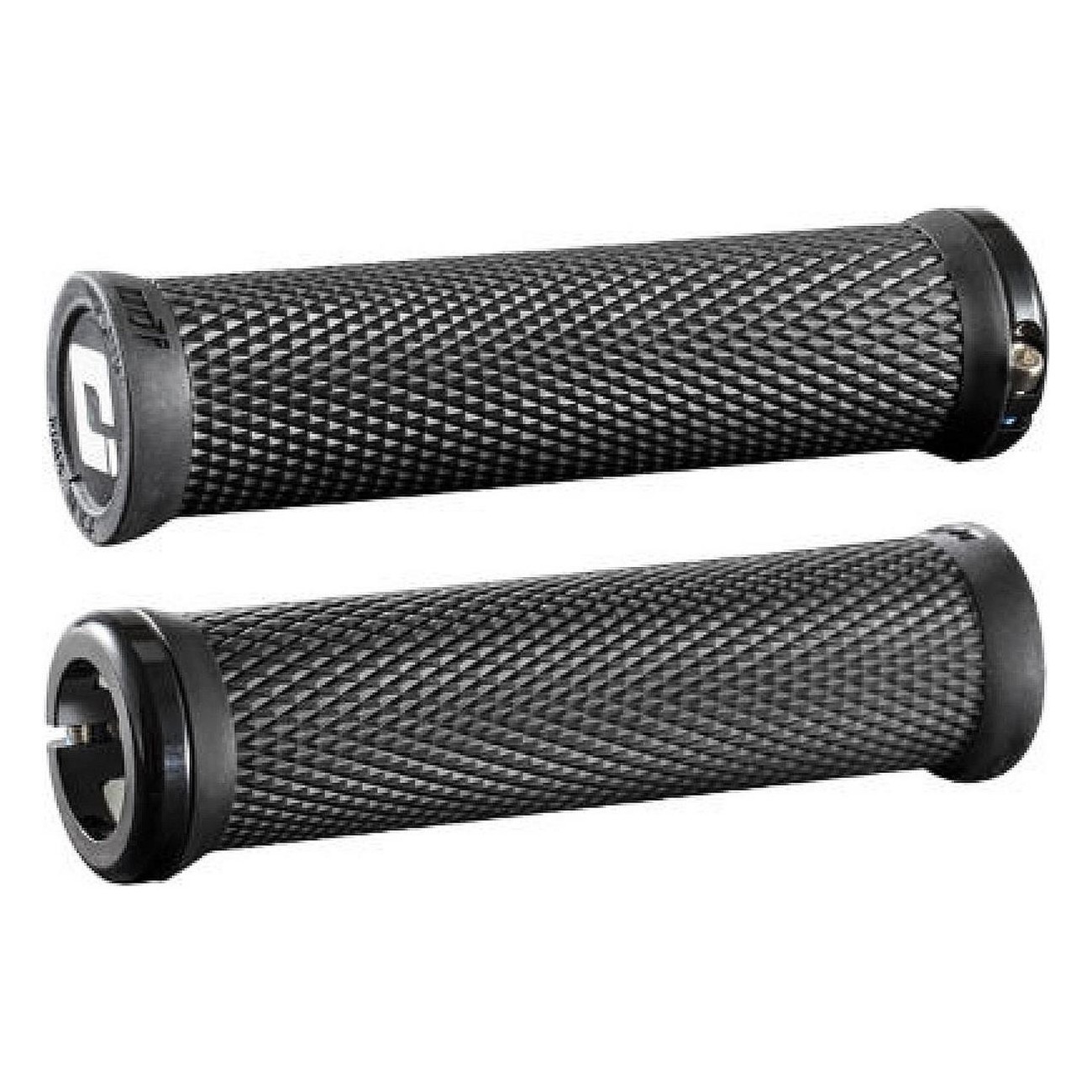 MTB ODI Elite Motion Lock-On 2.1 Black Grips with Black Clamps 130mm - 1