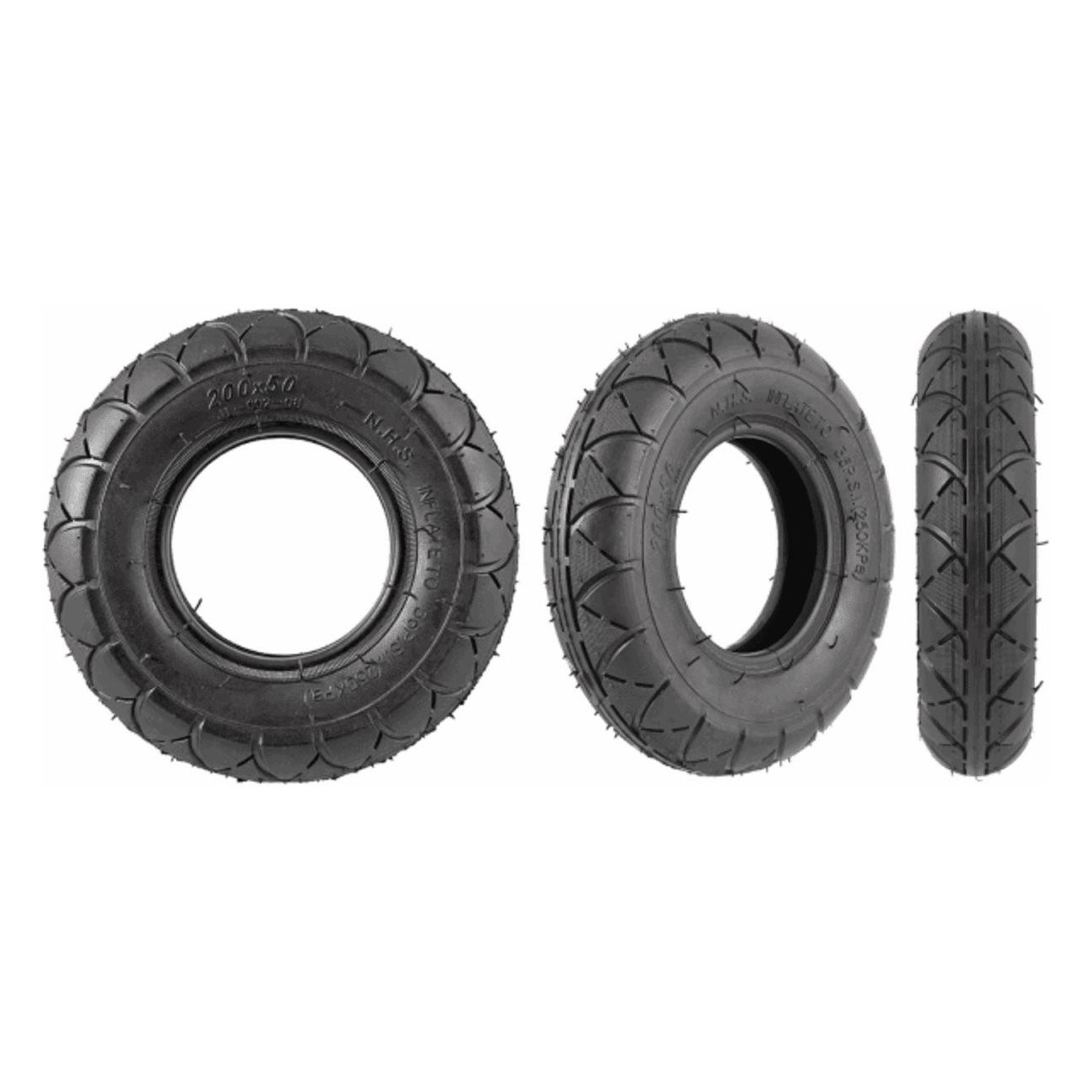 200x50 Tire for Scooter with Inner Tube - Safe and Smooth Ride - 1