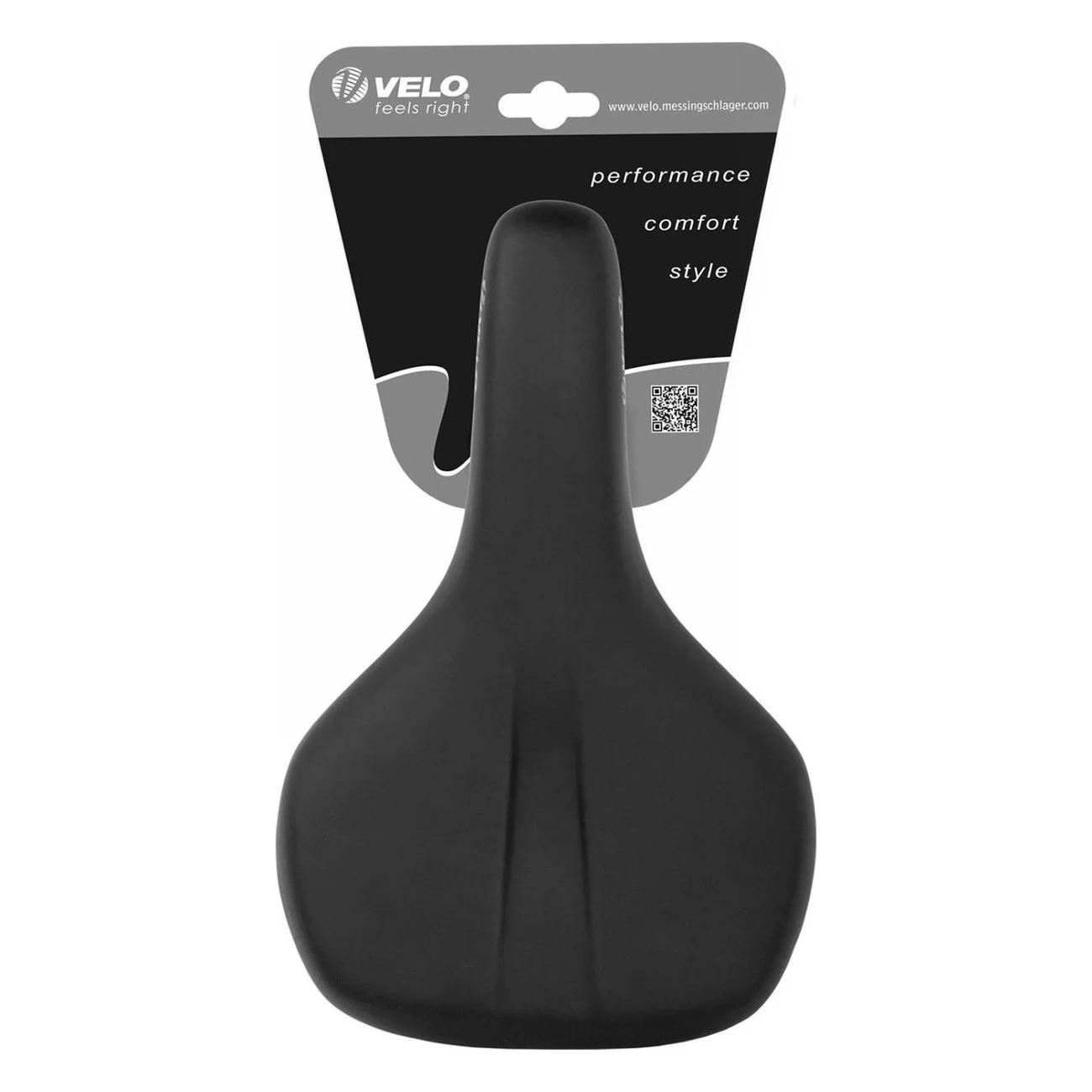 Selle VELO Tour Basic M Noir 280x183mm avec Cadre en Acier - 5