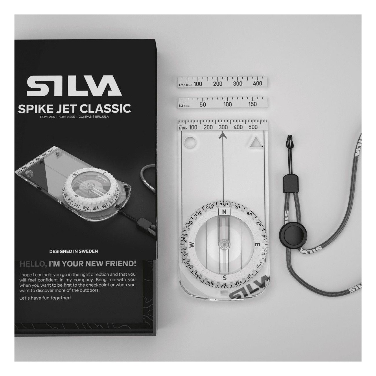 Silva Spike Jet Classic - Bussola di Precisione per Orienteering Esperti con Ago Jet 2.0 e Scale Intercambiabili - 6 - Bussole -