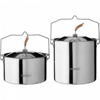 Casserole CampFire en Acier Inox 3L pour Cuisine en Plein Air - Idéale pour Soupe et Ragoût - 2