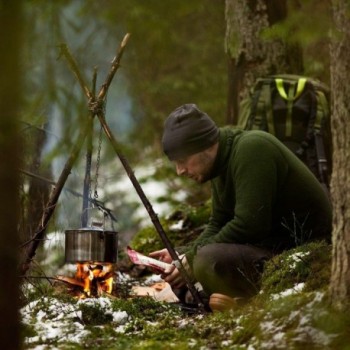 Casserole CampFire en Acier Inox 3L pour Cuisine en Plein Air - Idéale pour Soupe et Ragoût - 7