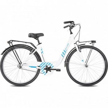 Fahrrad Vicolo 24.1 Weiß-Blau, 24' Räder, Hi-ten Stahlrahmen, V-Brake - 1