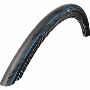 Neumático de Ciclismo Schwalbe One 700x25 con Raya Azul, Plegable y RaceGuard - 1