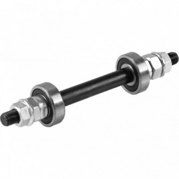 Rear Hub Axle 3/8' 150mm with Bearings and Nuts - Shaft Diameter 9.5mm - 1