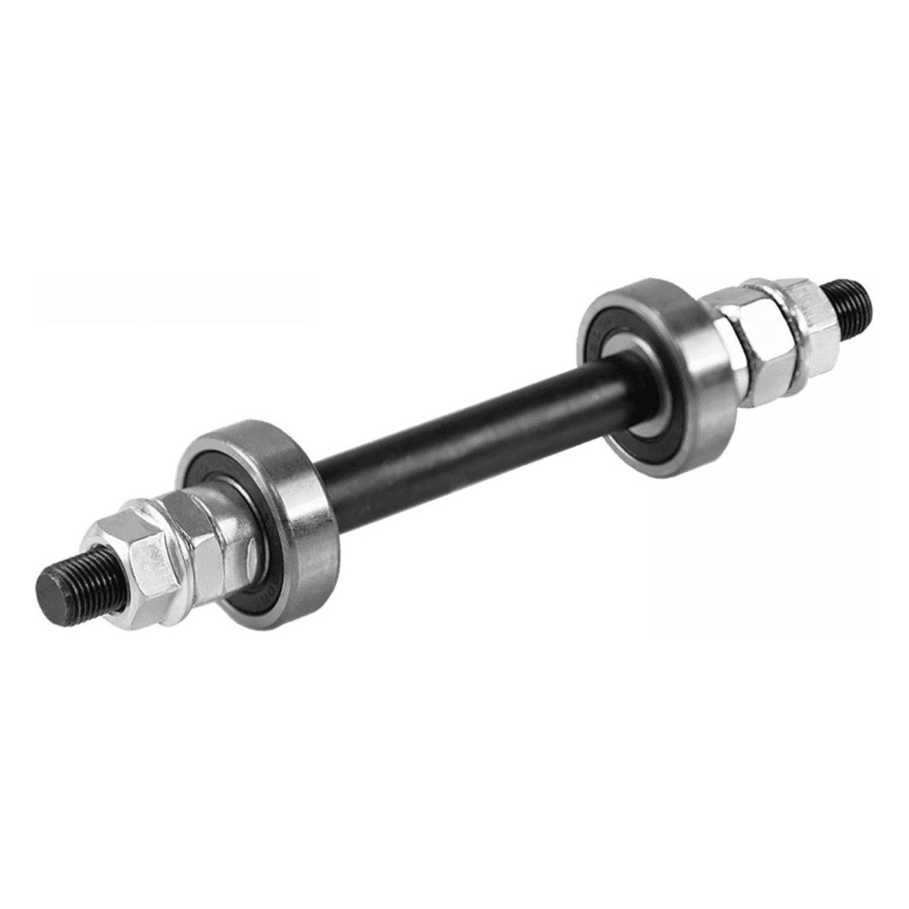 Rear Hub Axle 3/8' 150mm with Bearings and Nuts - Shaft Diameter 9.5mm - 1