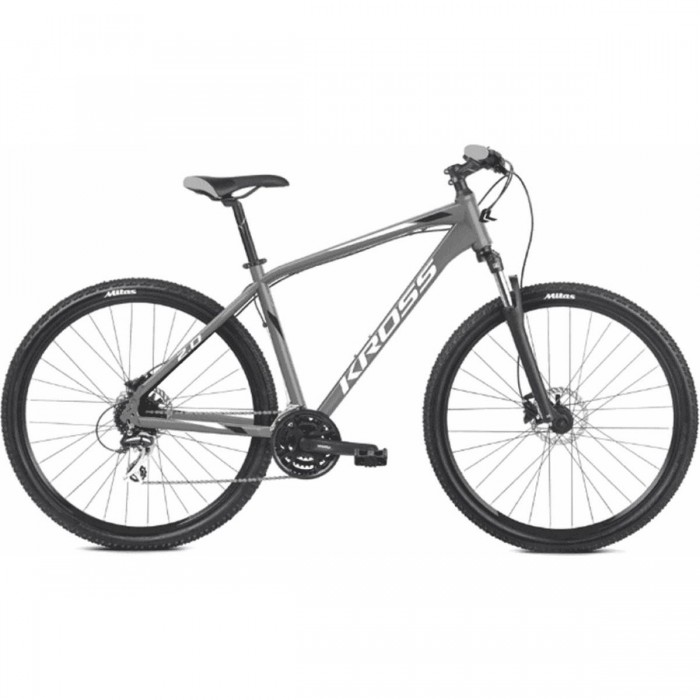 Vélo de montagne KROSS Hexagon 7.0 Homme 29' Gris/Blanc/Noir, Taille M 2023 - 1