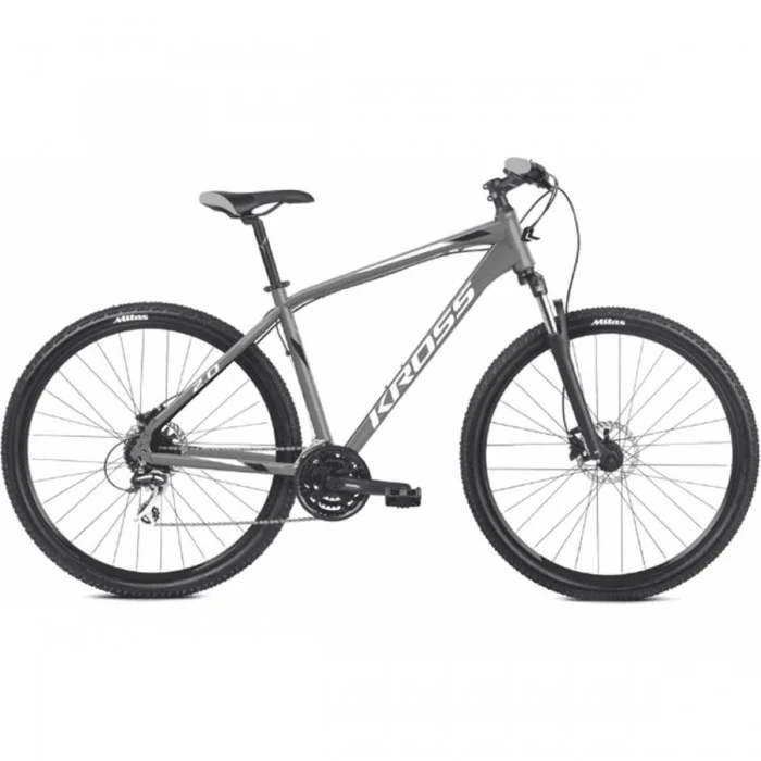 Mountain Bike KROSS Hexagon 7.0 Uomo 29' Grigio/Bianco/Nero, Taglia M - Avventura e Comfort 2023 - 1 - Mountain bike - 590226203