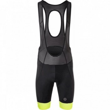 Men's Short Bib Shorts Yellow Size L in Breathable Lycra with RED120 Pad - AGU - 1