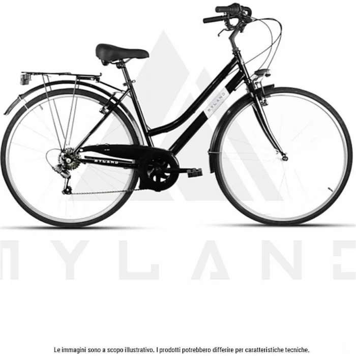 Bicicleta City Mujer Dosso 28.1 Negra, Ruedas 28', Cambio Shimano 7V, Talla S - 1