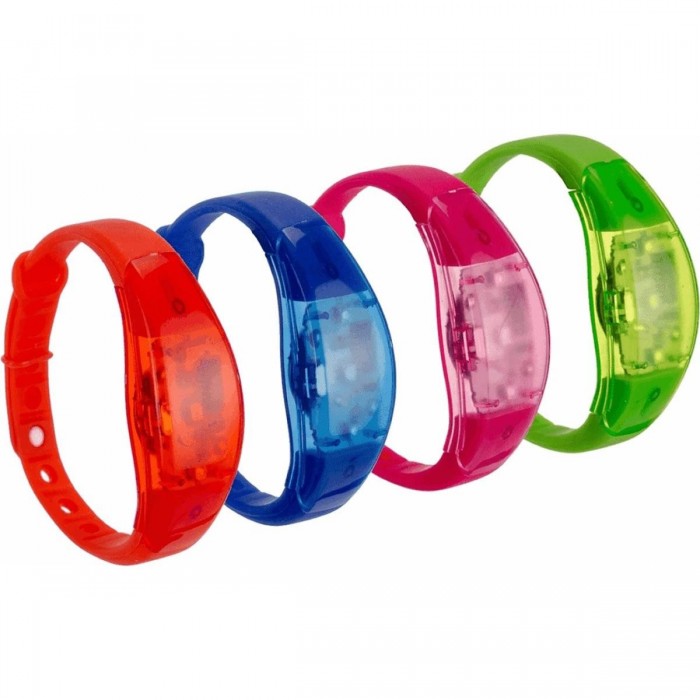 Blue Silicone LED Bracelet with 3 LEDs and Unique Function - 1