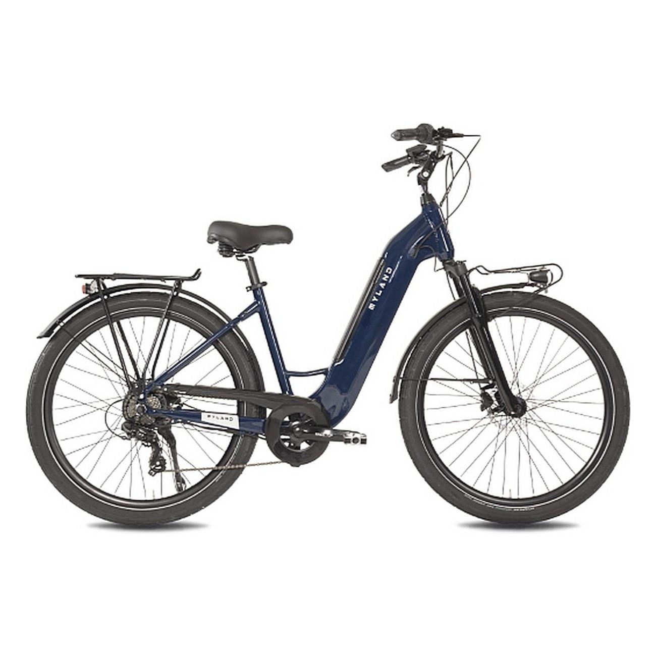 Handy 27.5' E-City Electric Bike Blue, Size S, Shimano 7-Speed - 1