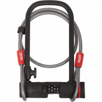 Candado de arco K-Traz U13 con combinación de 4 dígitos y cable negro - 1