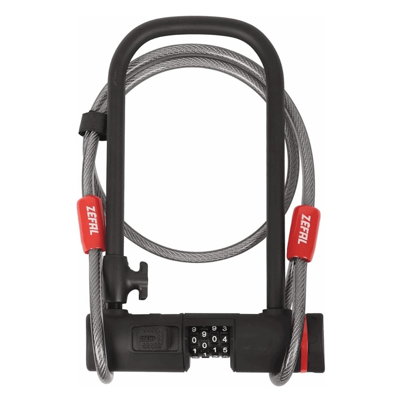 Candado de arco K-Traz U13 con combinación de 4 dígitos y cable negro - 1