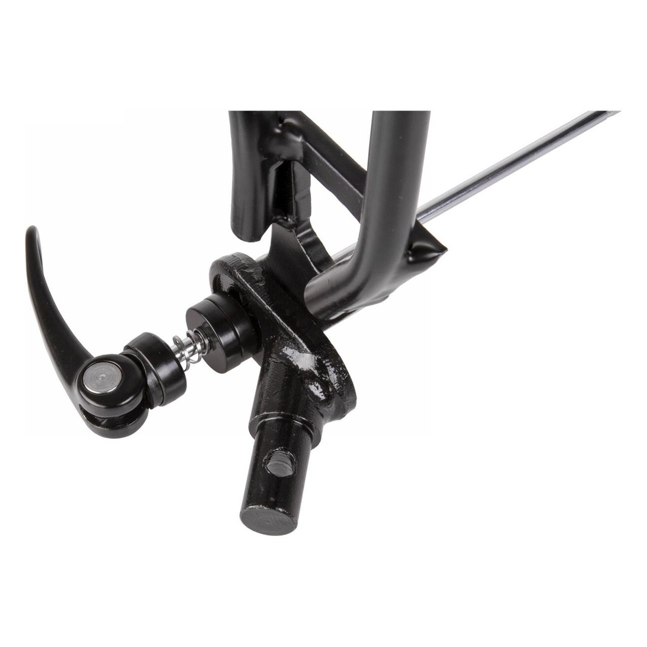 Black Quick Release Rack with Lever and Aluminum Nut, Clamping Width 137-177 mm - 2