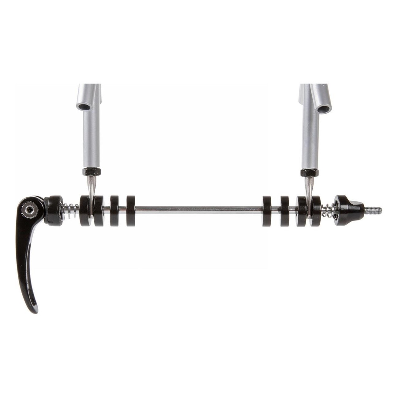 Black Quick Release Rack with Lever and Aluminum Nut, Clamping Width 137-177 mm - 3