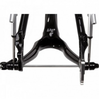 Black Quick Release Rack with Lever and Aluminum Nut, Clamping Width 137-177 mm - 4