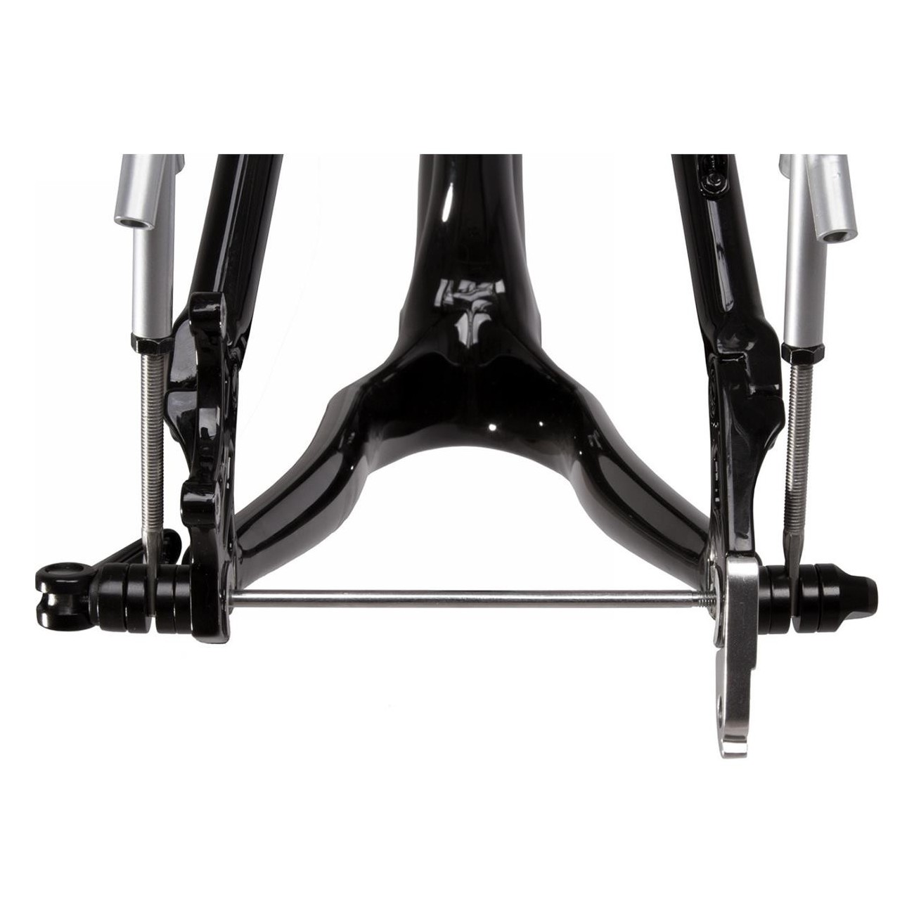 Black Quick Release Rack with Lever and Aluminum Nut, Clamping Width 137-177 mm - 4