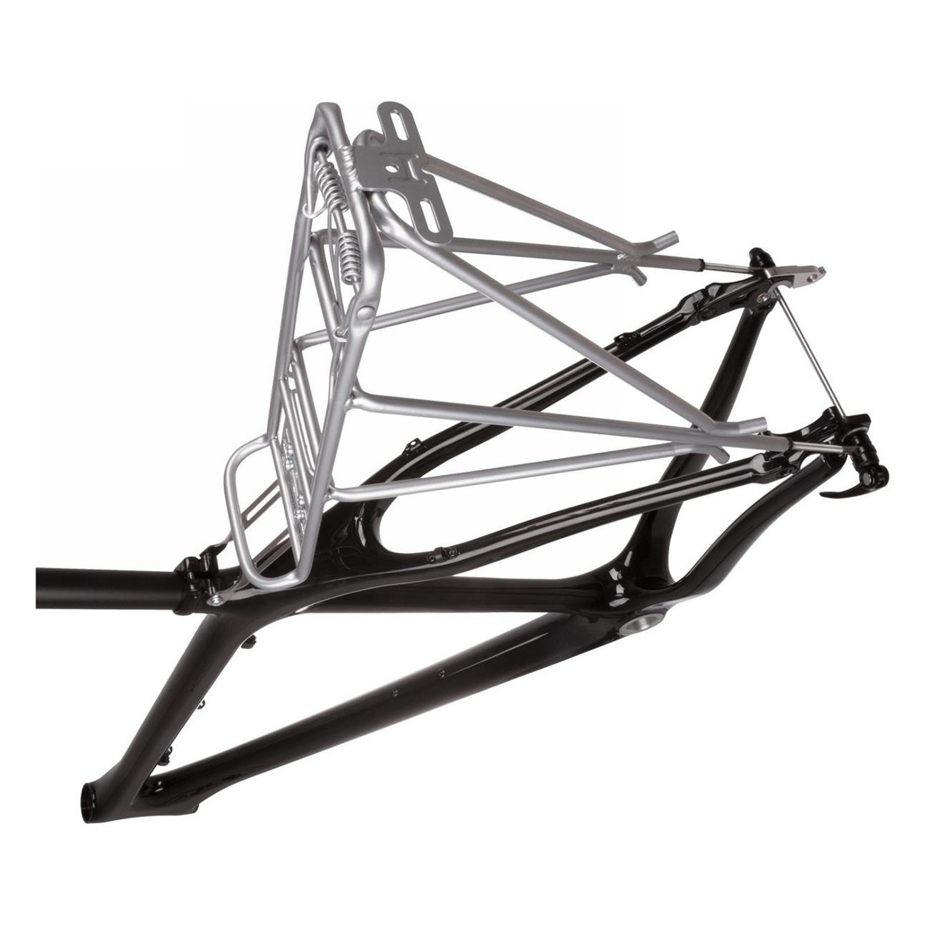 Black Quick Release Rack with Lever and Aluminum Nut, Clamping Width 137-177 mm - 6