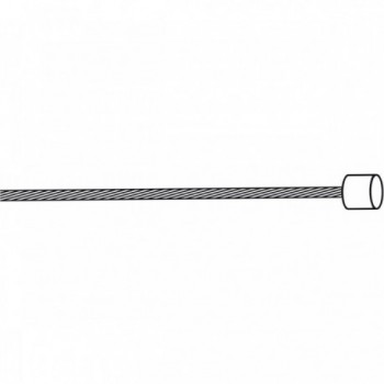 Cable Interno Engranajes Slick de Acero Inox 1,1x2100mm con Nipplo 4x4mm, Plata - 2