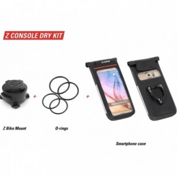 Waterproof Smartphone Holder Z Console Dry M for Bike with Touchscreen Window, Black - 2